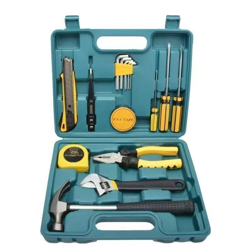 Οικιακός σετ εργαλείων σε θήκη από ανοξείδωτο ατσάλι, εργαλεία αποσυναρμολόγησης