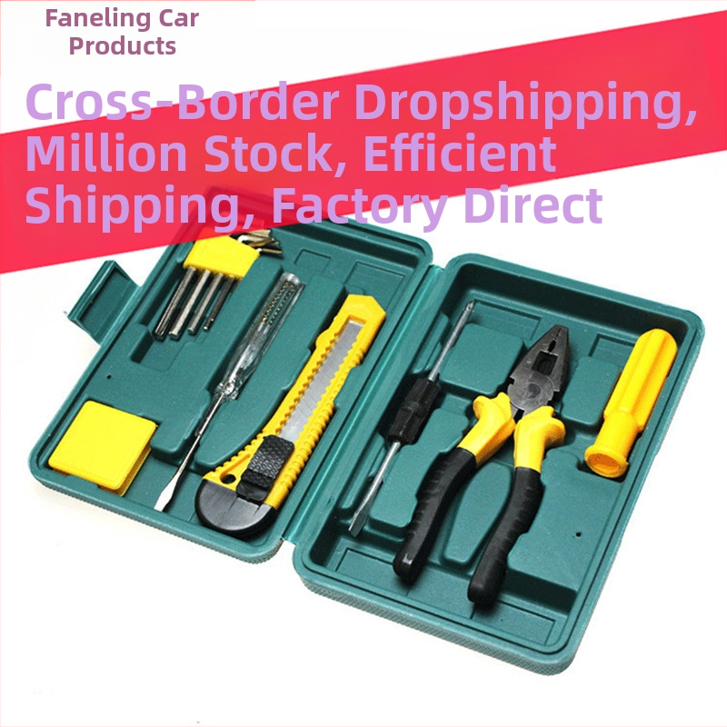 Namų įrankių rinkinys – 11- ar 12-dalių lydinio plieno rinkinys su plaktuku, veržliarakčiu, atsuktuvais ir replėmis – 0,5 kg