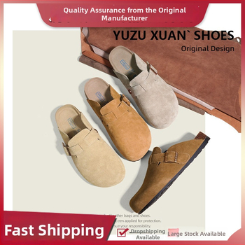 Birkenstock stiliaus sandalės su viršutine dalimi iš karvių nubuko odos, TPR padas, anti-slip, laisvas stilius, vidinis medžiaga cortical