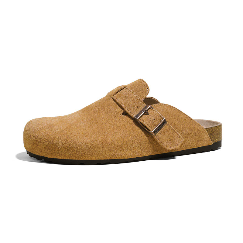 Birkenstock stiliaus sandalės su viršutine dalimi iš karvių nubuko odos, TPR padas, anti-slip, laisvas stilius, vidinis medžiaga cortical