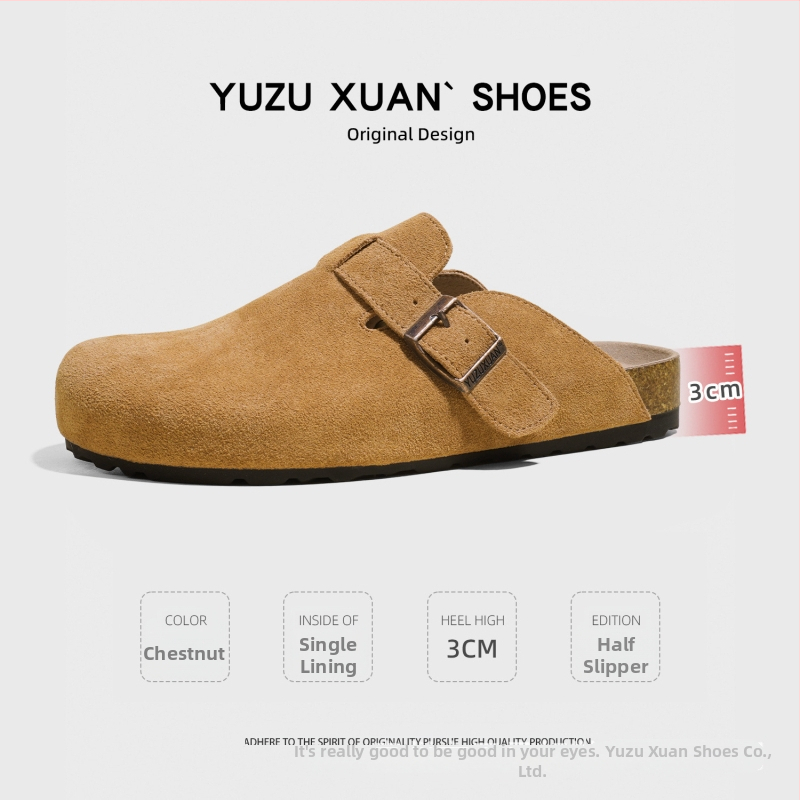 Birkenstock stiliaus sandalės su viršutine dalimi iš karvių nubuko odos, TPR padas, anti-slip, laisvas stilius, vidinis medžiaga cortical