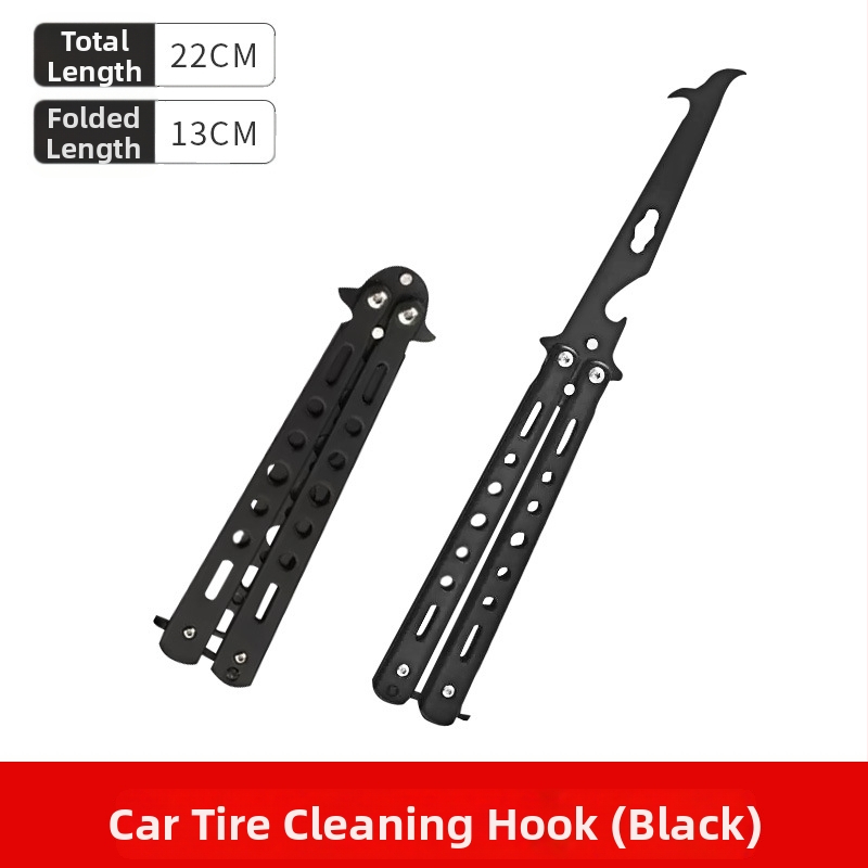 Skladací hák na odstraňovanie kameňov z pneumatík, z nehrdzavejúcej ocele, Cool car star
