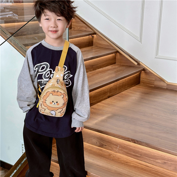 Geantă de umăr pentru copii, design unicorn anime, exterior din nylon, căptușeală poliester-coton, rezistentă la uzură, potrivită pentru grădiniță, Primăvara 2024