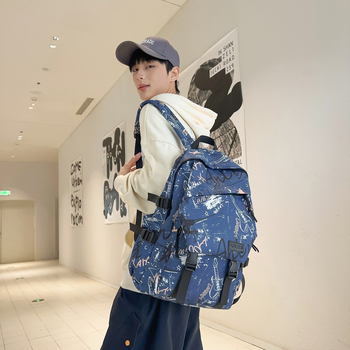 Unisex nylon ranac za školu s zakrivljenim remenima (za 14-inčni laptop, kapacitet 20–35 L)