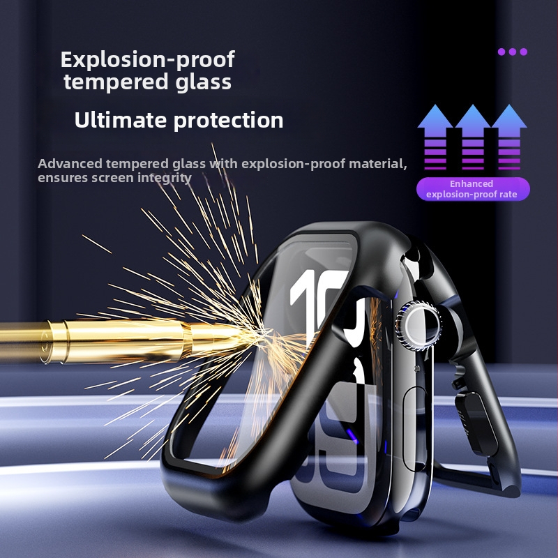 ELEMENTBOX Magnetiline kaitsekorpus Apple Watch S10 integreeritud karastatud klaasiga, metallkonstruktsioon