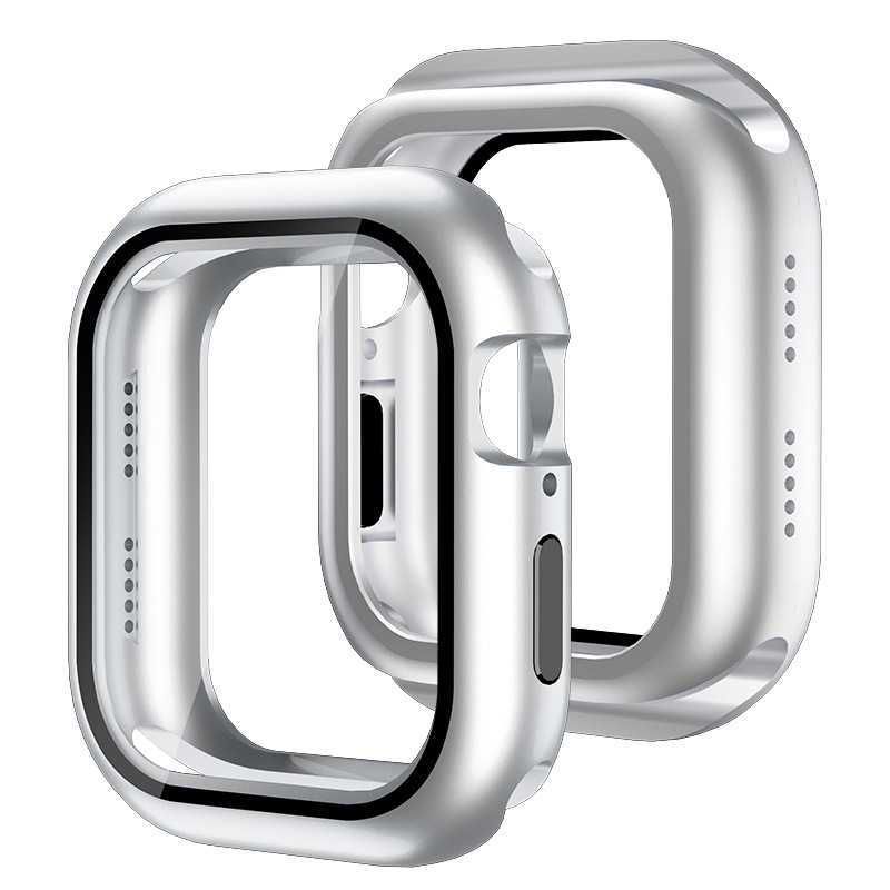 ELEMENTBOX Mágneses védőtok Apple Watch S10-hez integrált edzett üveggel, fém kivitel