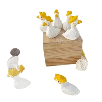 Koka izgrebti dzīvnieku dekori komplekts: Shiba Inu, kaķis, pīle; Materiāls Basswood; Stils karikatūra; Apstrāde un pielāgošana pieejama