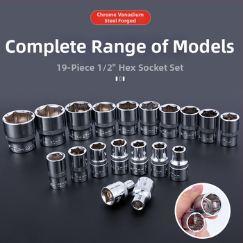 32-dielny set hlavíc na zápustky, kľúč na sviečky a ráčňový set pre opravy auta z chrom-vanádiovej ocele