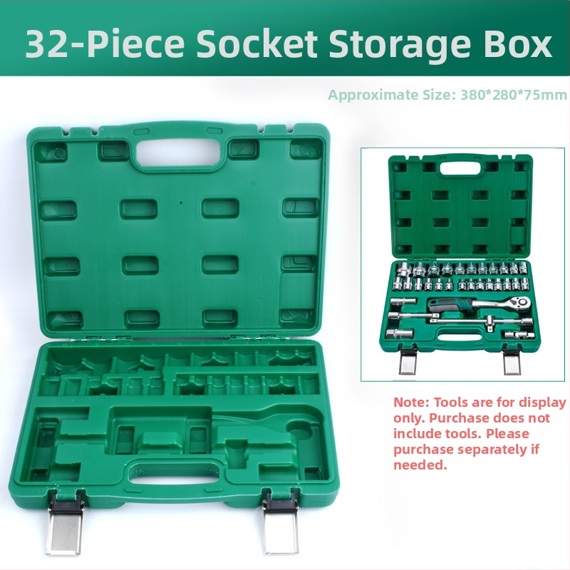 32-dielny set hlavíc na zápustky, kľúč na sviečky a ráčňový set pre opravy auta z chrom-vanádiovej ocele