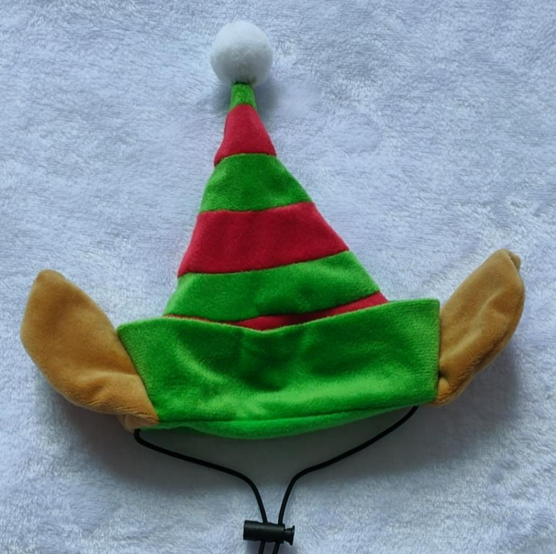 Set pălării elf pentru animale de companie de Crăciun — Material: fir de catifea; Potrivit pentru: universal; Sezoane: patru sezoane; Origine: Zhejiang