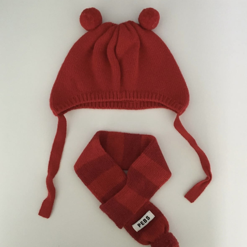 Pălărie tricotată pentru animale de companie, cu bulă de blană, pentru pisici și câini, iarnă, lână monocromă, țesătură plată grea, jacquard