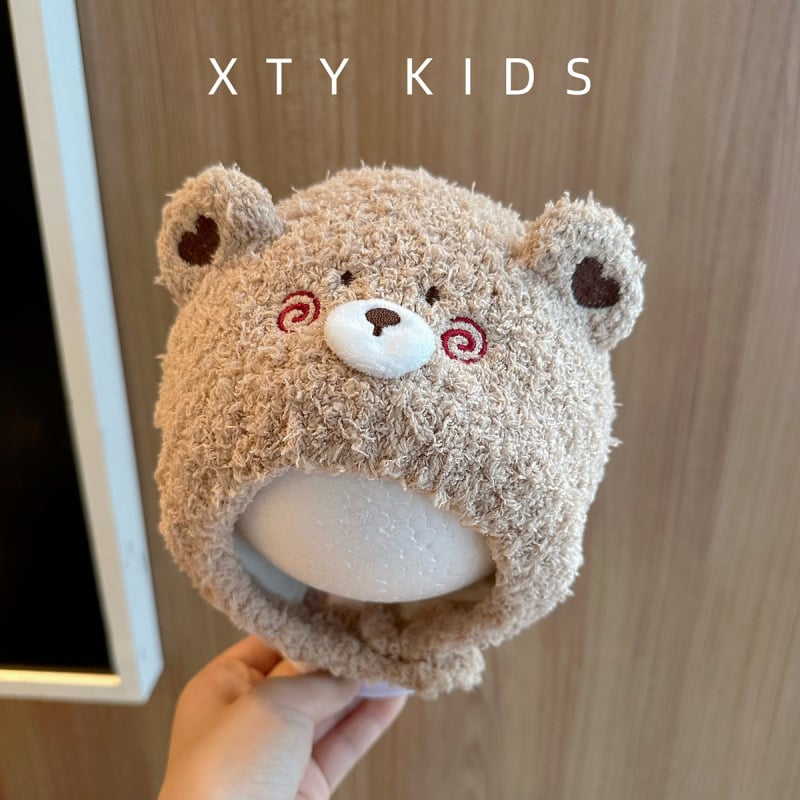 Παιδικό μάλλινο καπέλο Seven Pomelo – σχήμα ντόμ, γείσο τύπου Eaves, χειμερινή ζεστασιά και αντιανεμικό, INS στυλ, επεξεργασία tie-dye, για 6–12 μηνών και 1–2 ετών