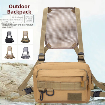 Pánska hrudná taška s maskovacím vzorom – ultraľahká, znižuje záťaž; Oxford látka; polyesterová podšívka