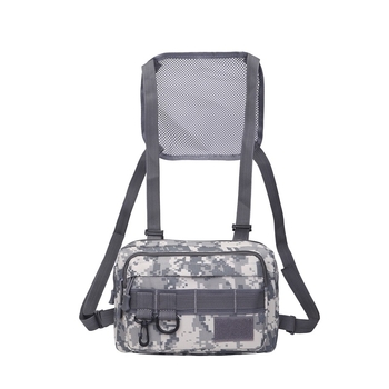 Pánska hrudná taška s maskovacím vzorom – ultraľahká, znižuje záťaž; Oxford látka; polyesterová podšívka