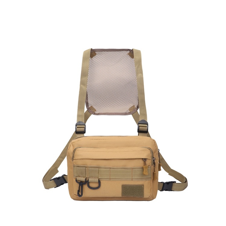 Pánska hrudná taška s maskovacím vzorom – ultraľahká, znižuje záťaž; Oxford látka; polyesterová podšívka