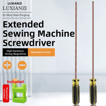 Siuvimo mašinos veržliarakčių rinkinys: plokščio ir kryžminio (Phillips) galvutės, magnetinė išplėtimo lazdelė, kompiuterių remontui