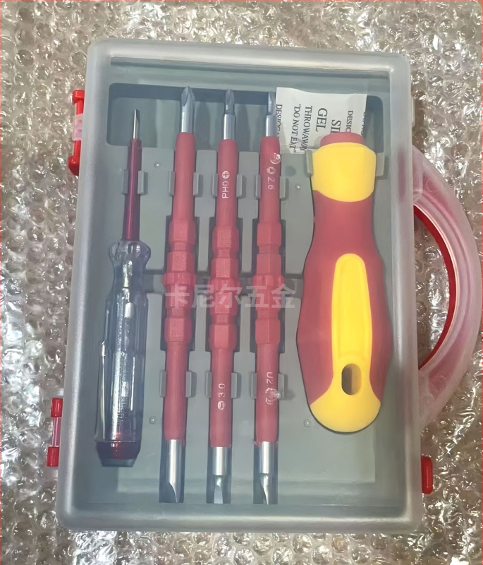 14-в-1 изолиран комплект отвертки за електрически ремонти, хром-ванадиева стомана, магнитен, дръжка TPU+PP