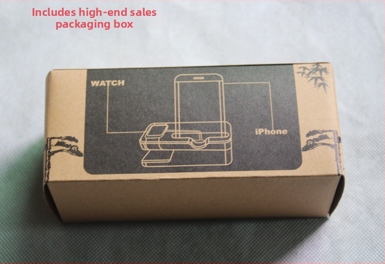 Drevená opora na Apple Watch s bambusovým základom (Kompatibilné so značkami Apple a Samsung; Apple 678; Prispôsobiteľné; Licencovaná súkromná značka)