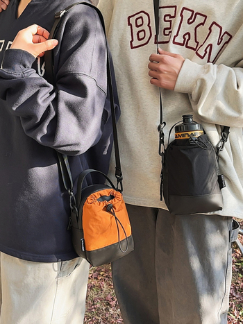 Pánska nylonová crossbody taška cez rameno – nepremokavá, jednofarebná, podšívka z polyesteru, každodenné použitie