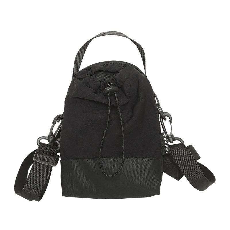 Pánska nylonová crossbody taška cez rameno – nepremokavá, jednofarebná, podšívka z polyesteru, každodenné použitie