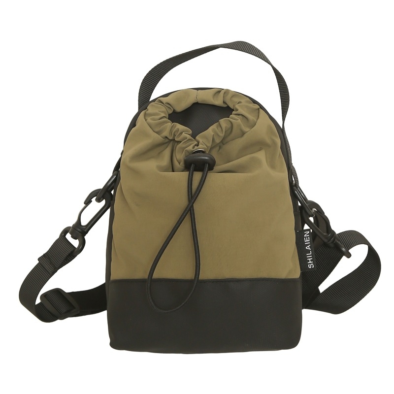 Pánska nylonová crossbody taška cez rameno – nepremokavá, jednofarebná, podšívka z polyesteru, každodenné použitie