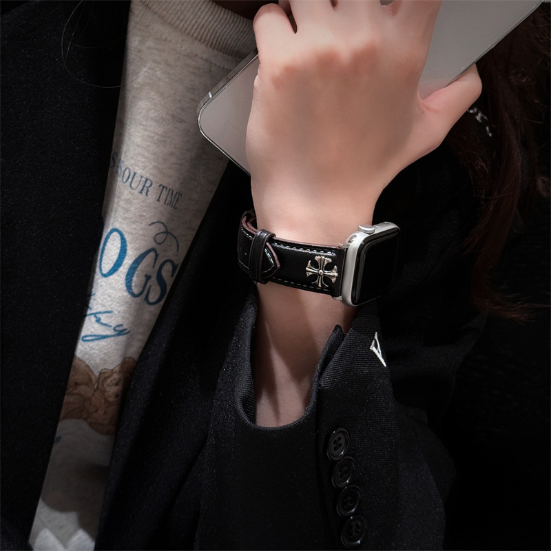 Apple Watch szíj – valódi bőr, semleges márka, licenc nélküli magáncímke