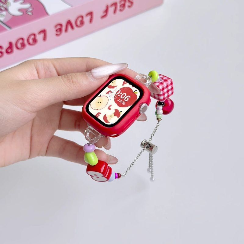 Brățară din mărgele pentru Xiaomi Mi Band 9 Pro și Redmi Watch 5, interfață de 12 mm, stil modern, închidere tip buclă simplă