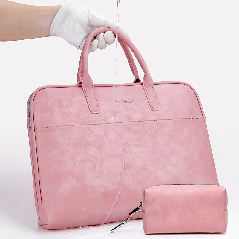 PU kožna torba preko ramena za prijenosno računalo - vodootporna, otporna na habanje, otporna na udarce, dizajn za olakšanje tereta, gradski minimalistički stil