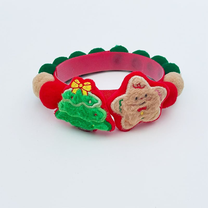 Kiskedvenc nyakörv haranggal és plüss anyagból — Cartoon minta, gyapjú plüss, univerzális használat, lazább stílus