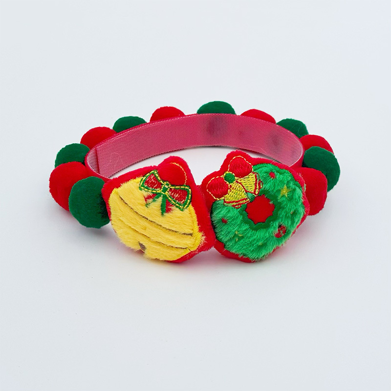 Kiskedvenc nyakörv haranggal és plüss anyagból — Cartoon minta, gyapjú plüss, univerzális használat, lazább stílus