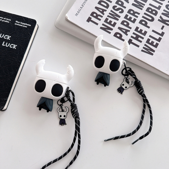 Θήκη Hollow Knight για AirPods Pro Gen 2/3/4 – PVC, ανάγλυφη επιφάνεια, φορητό στυλ κινουμένων σχεδίων