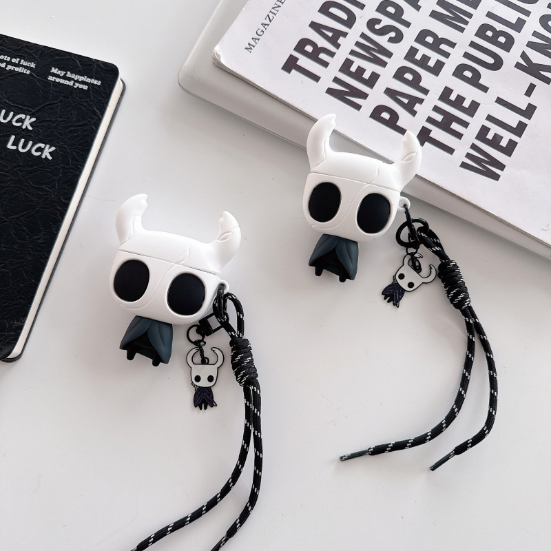 Θήκη Hollow Knight για AirPods Pro Gen 2/3/4 – PVC, ανάγλυφη επιφάνεια, φορητό στυλ κινουμένων σχεδίων