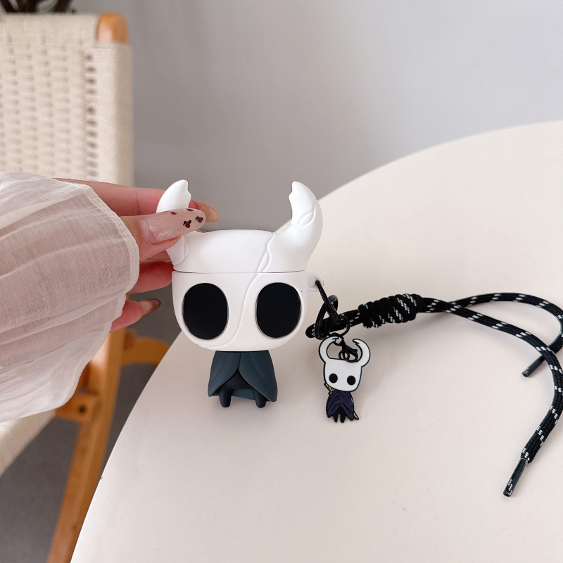 Θήκη Hollow Knight για AirPods Pro Gen 2/3/4 – PVC, ανάγλυφη επιφάνεια, φορητό στυλ κινουμένων σχεδίων