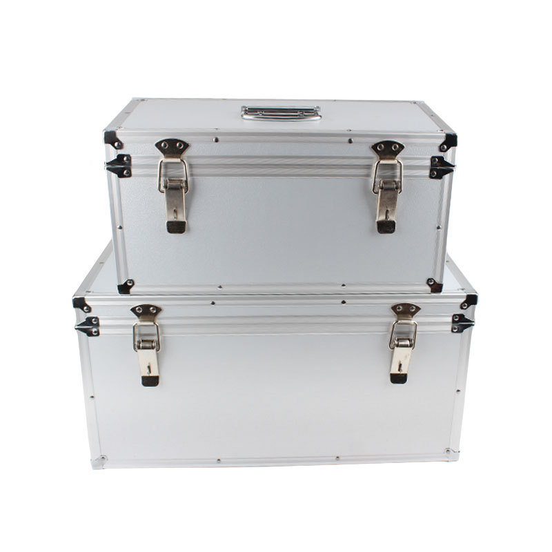 Alumínium ötvözetű szerszámkoffer, hordozható, többfunkciós tároló