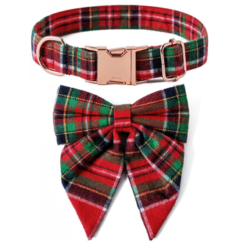 Colar pentru câine, model monocrom, material din bumbac și poliester, stil britanic, TANPOPO