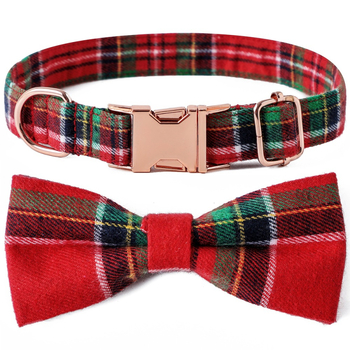 Colar pentru câine, model monocrom, material din bumbac și poliester, stil britanic, TANPOPO