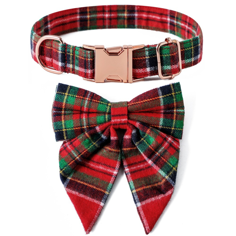 Colar pentru câine, model monocrom, material din bumbac și poliester, stil britanic, TANPOPO