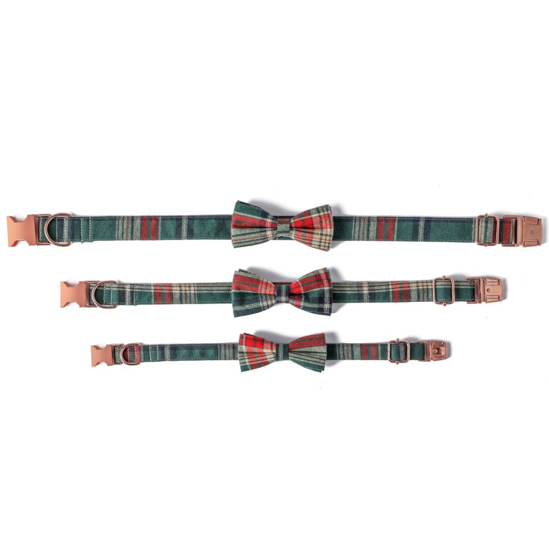 Colar pentru câine, model monocrom, material din bumbac și poliester, stil britanic, TANPOPO