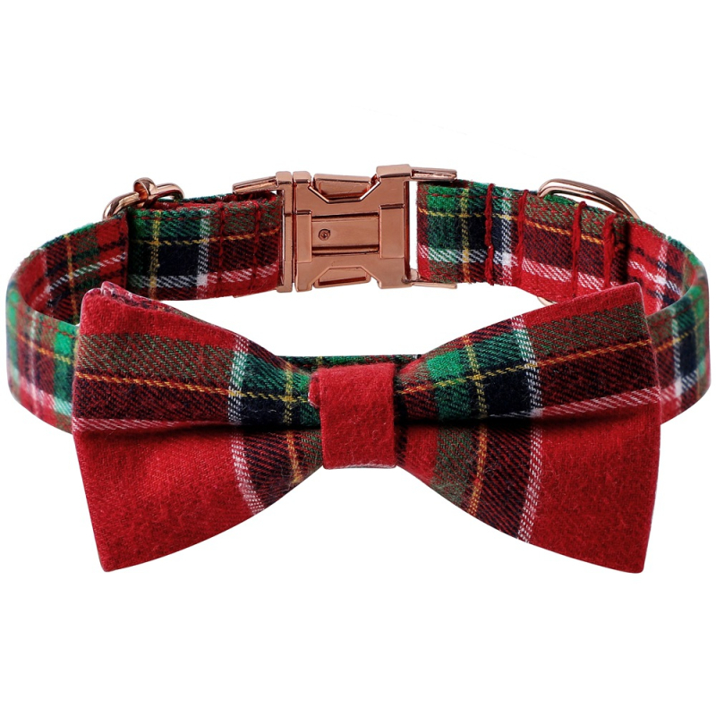 Colar pentru câine, model monocrom, material din bumbac și poliester, stil britanic, TANPOPO