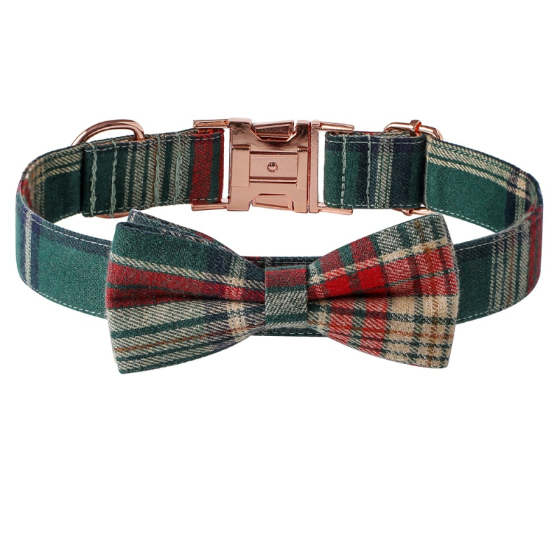 Colar pentru câine, model monocrom, material din bumbac și poliester, stil britanic, TANPOPO