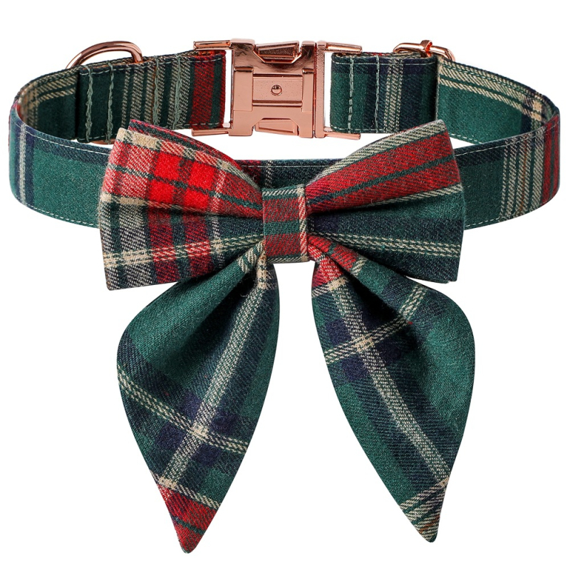 Colar pentru câine, model monocrom, material din bumbac și poliester, stil britanic, TANPOPO