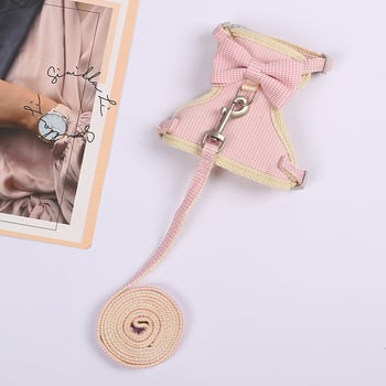 Macska hám masnival – kockás mintázat, PP anyag, mellkasöv