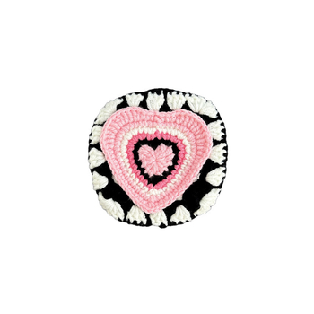 TPU védőtok Apple AirPods Max számára kötött szív-cseresznye motívummal, rajzfilm-stílusú és domborított felülettel