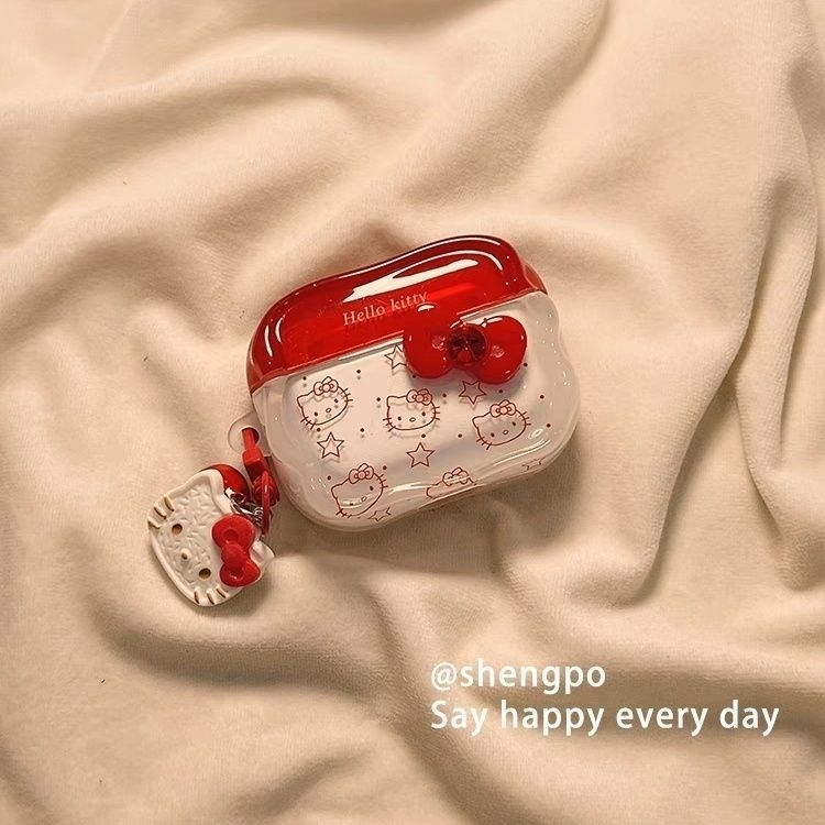  husă pentru AirPods Pro 2 și AirPods 2 cu gravură Hello Kitty, material PC, gravură, personalizare neacceptată