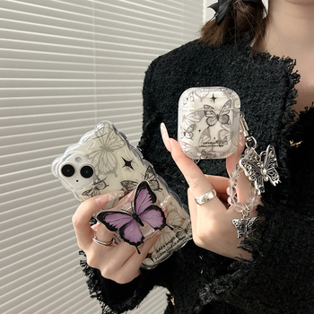 AirPods Pro 2 védőtok (TPU anyag; átlátszó puha burkolat; reliefes textúra; univerzális kompatibilitás; kompatibilis Apple AirPods Pro 2)