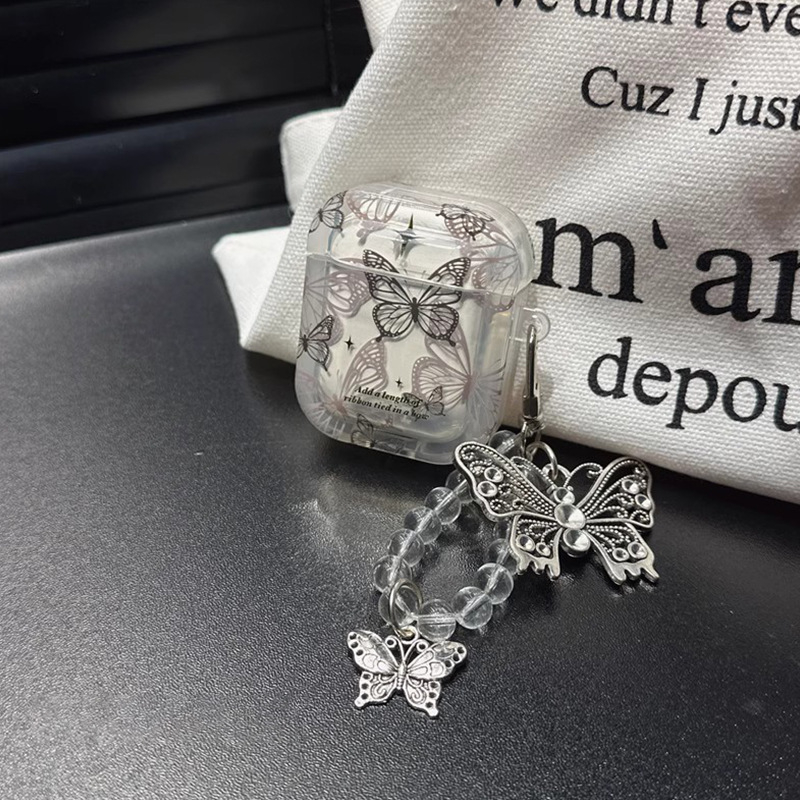 AirPods Pro 2 védőtok (TPU anyag; átlátszó puha burkolat; reliefes textúra; univerzális kompatibilitás; kompatibilis Apple AirPods Pro 2)