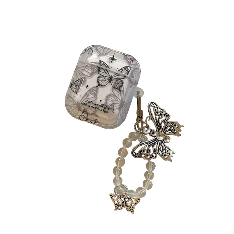 AirPods Pro 2 védőtok (TPU anyag; átlátszó puha burkolat; reliefes textúra; univerzális kompatibilitás; kompatibilis Apple AirPods Pro 2)