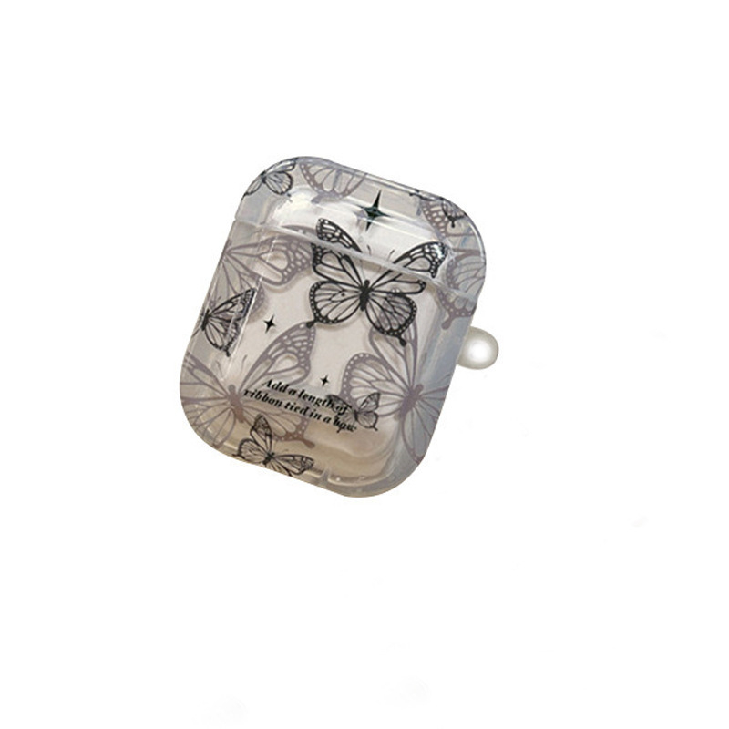 AirPods Pro 2 védőtok (TPU anyag; átlátszó puha burkolat; reliefes textúra; univerzális kompatibilitás; kompatibilis Apple AirPods Pro 2)