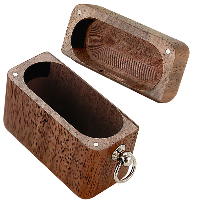 Θήκη ακουστικών από καρυδιά για AirPods Pro 2/4 – Πλήρης κάλυψη, Χειροποίητο, Συμβατό με Apple