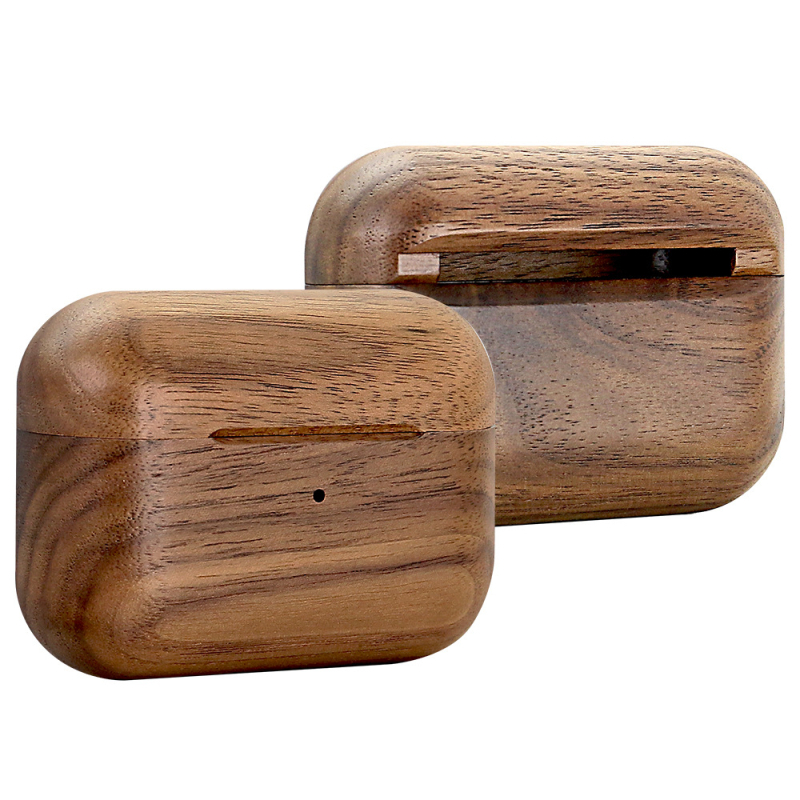 Θήκη ακουστικών από καρυδιά για AirPods Pro 2/4 – Πλήρης κάλυψη, Χειροποίητο, Συμβατό με Apple